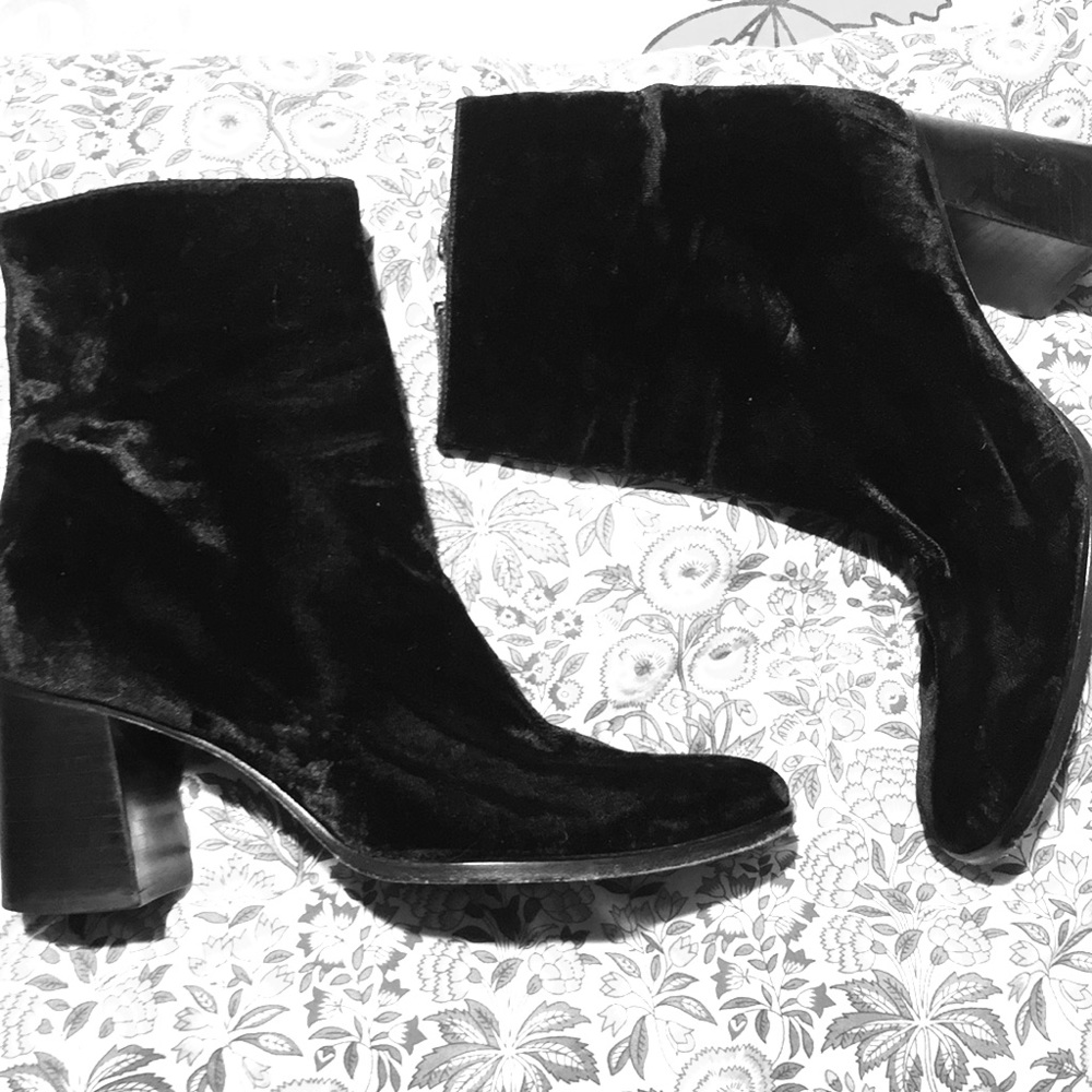 Velvet Ankle Boots